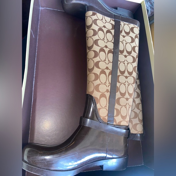 Coach Rubber Boots - Picture 1 of 3